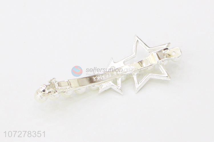 New Arrival Star Pearls Hair Clip Fashion Spring Clip