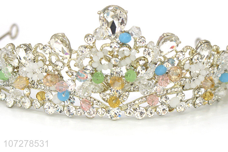 Best Selling Rhinestone Alloy Wedding Pageant Crown And Tiaras