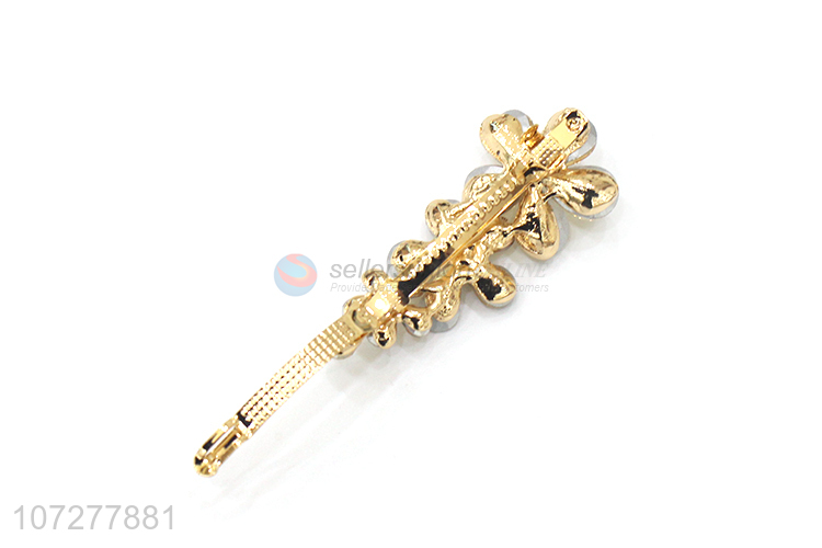 Hot Sale Artificial Flower Alloy Hair Clip