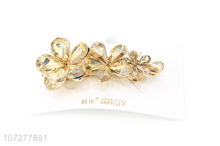 Hot Sale Artificial Flower Alloy Hair Clip