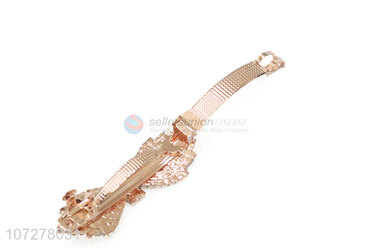 New Design Rhinestone Hair Clip Fashion Alloy Spring Clip