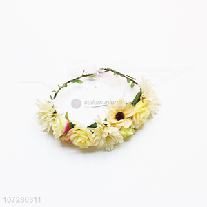 Factory Wholesale New Designs Artificial Flower Headbands Wreaths