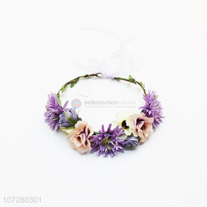 Hot Sales Adjustable Bridal Flower Garland Headband Hair Accessories