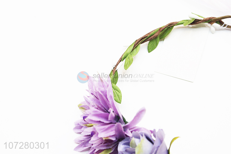 Hot Sales Adjustable Bridal Flower Garland Headband Hair Accessories