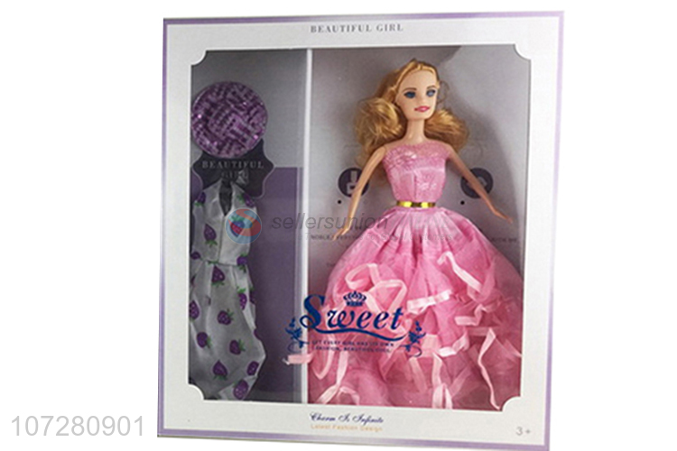 Good Quality Solid Body Princess Dress Girls Doll Set Toy