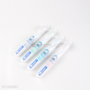 Promotional cheap oem private label plastic toothbrush adult toothbrush with case