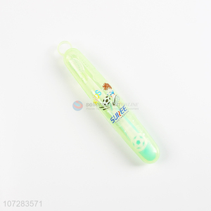 Good quality eco-friendly long handle plastic adult toothbrush with case