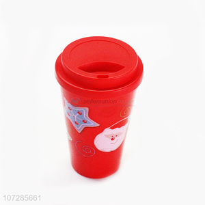 Premium Quality Christmas Plastic Cup Drink Cup With Lid