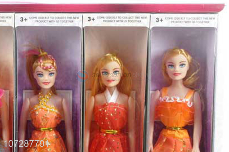 Wholesale 12 Pieces Joint Body Pretty Girl Doll Toy Set