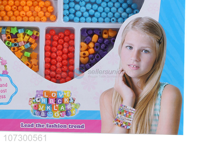 Lowest Price Plastic Diy Girl Bead Toy Set Girls Fashion Jewelry Toy