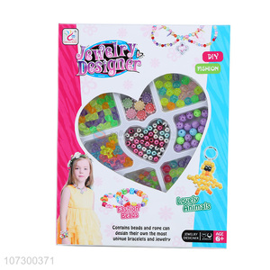 High Sales Colorful Plastic Diy Beaded Jewelry Fashion Girls Beauty Play Set Toys