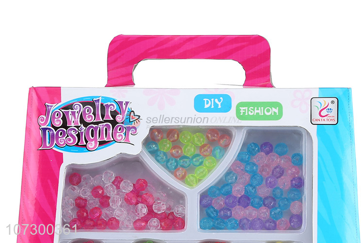 Best Price Girls Fashion Jewelry Toys Set Beautiful Diy Plastic Bead Toy