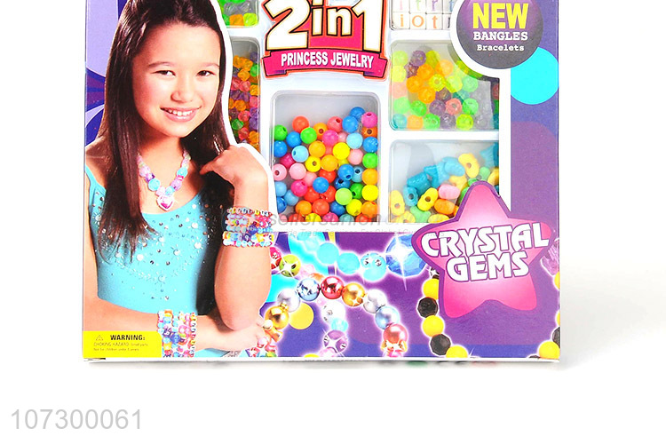 New Popular Trend Girl'S Plastic Beads Jewelry Set Diy Kid Toy