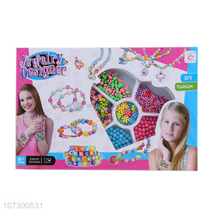 Hot Selling Diy Kids Crafts Kids Beads Jewelry Set Toy For Girls
