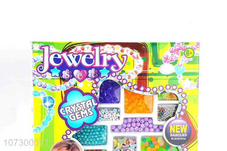 Factory Sell Kids Diy Jewelry Beauty Set Plastic Bead Toy
