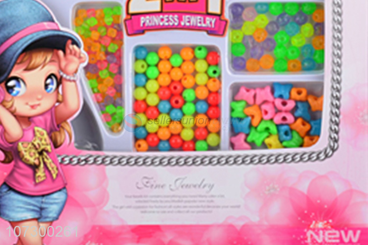 Wholesale Educational Kids Diy Jewelry Toy Girl Beauty Set Fashion Beading Toy