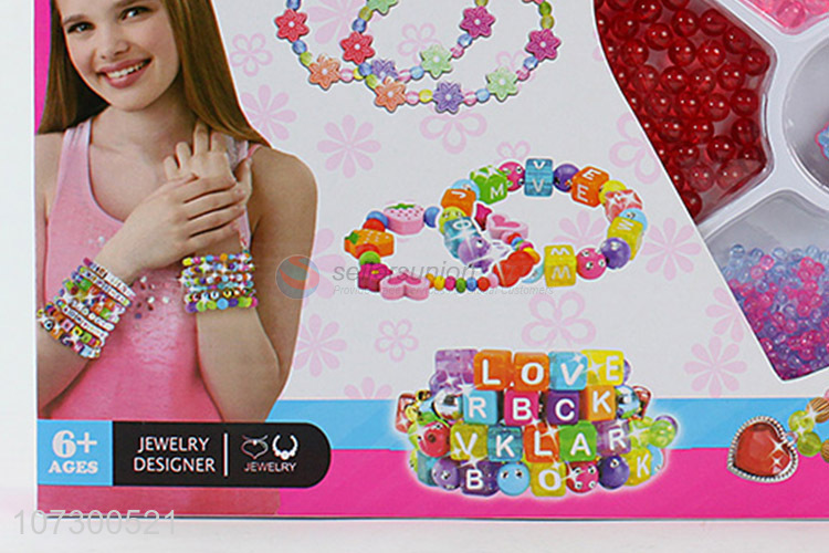Newest Hot Sale Plastic Diy Kids Bead Jewelry Making Toy Set