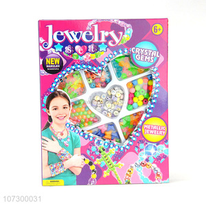 Wholesale Unique Design Girls Plastic Diy Beads Jewelry Set Toy