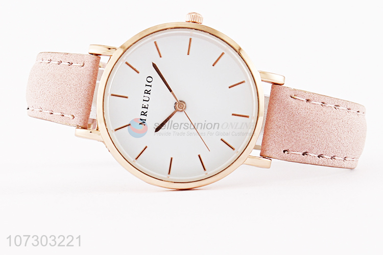 Wholesale Pink Watchband Wrist Watch Ladies Watches