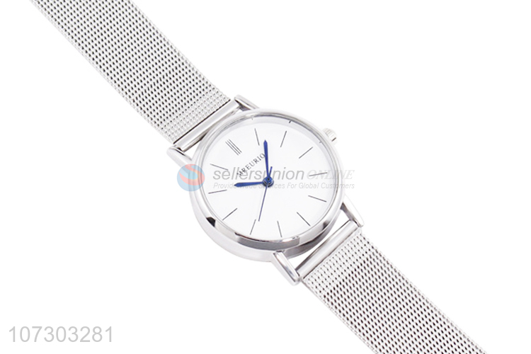 Popular Ladies Silver Wristwatches Fashion Accessories