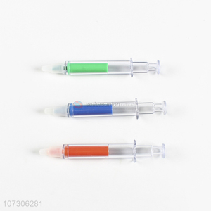 New design personalized syringe shape plastic ball-point pens for school