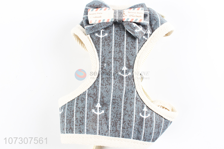 Latest design pet supplies fashion bowknot dog harness dog vest