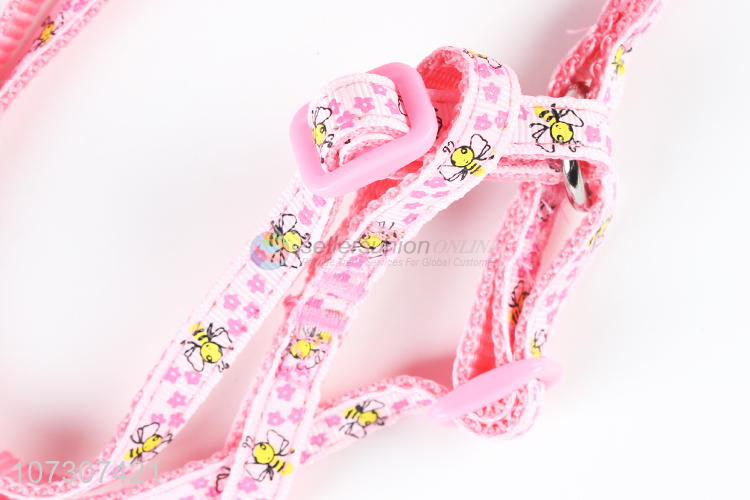 Premium products pet products cute bee printed dog collar leash