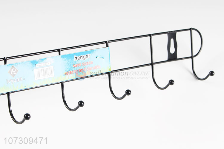 High Sales Iron Wire 8 Hooks Rack Household Wall Mounted Hanger Hooks
