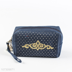 Popular products creative ladies denim purse girls embroidered handbag