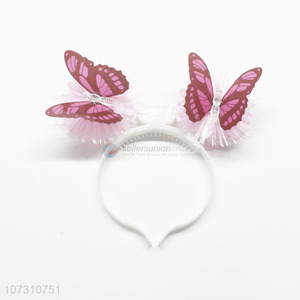 Factory Wholesale Plastic Led Butterfly Flashing Decorative Headband