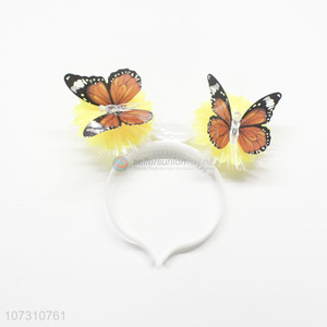 Hot Style Glowing Hair Clasp Led Butterfly Flashing Decorative Headband