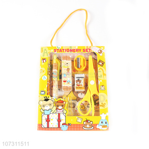 High Quality Yellow Scissor Pencils Stationery Set