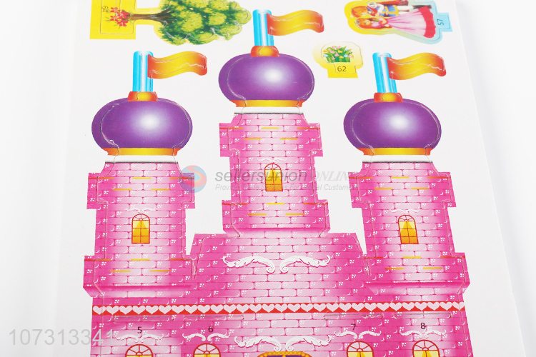 Latest style kids educational toy 3d castle jigsaw puzzle