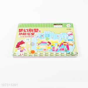 Hot products 3d cute bathroom puzzle jigsaw kids DIY toys