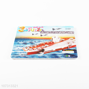 Reasonable price children paper puzzle 3D  aircraft carrier  puzzle toy