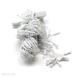 Good Sale 100 LED White Wire Festive Decoration V8 Blue Lights With Tail Plug