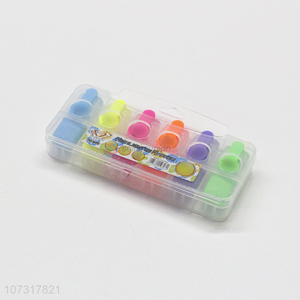 Reasonable price 6 colors non-toxic plastic highlighters for school & office