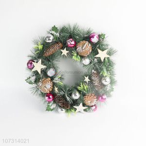 New style promotional artificial Christmas wreath garland for Christmas