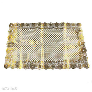Good Quality Rectangle Heat Resistant Plastic Pvc Placemats Bronzing Table Mat