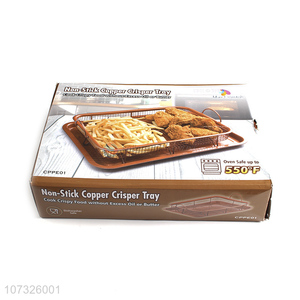 Best Price Multi-Purpose Non Stick Copper Crisper Baking Frying Tray & Basket