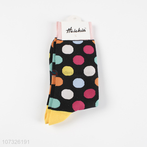 Hot Sale Wave Point Pattern Cotton Socks Ladies Socks