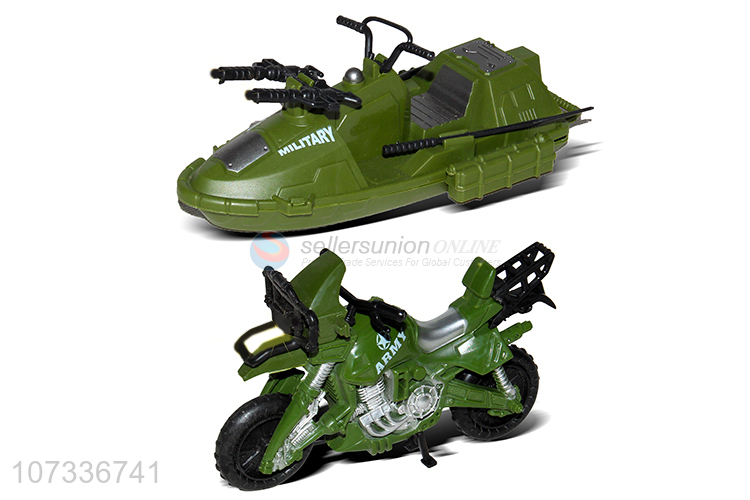 Hot Selling Military Battle Ship Motorcycle Toy Set