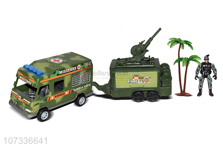 Best Selling Field Ambulance Trailer Boat Military Toy Set