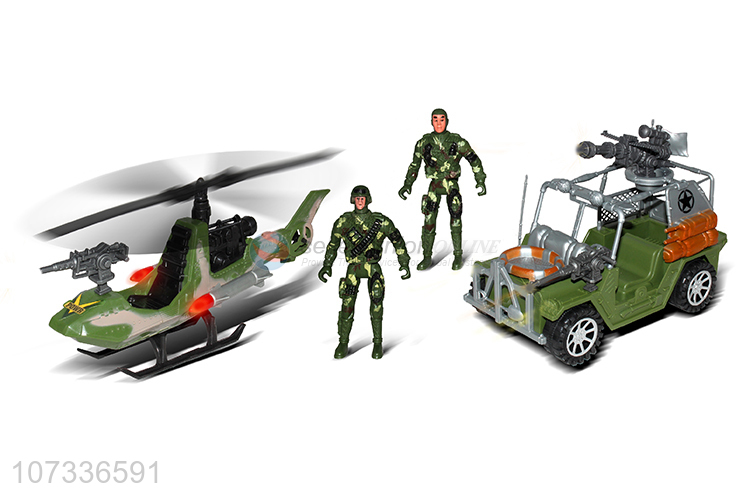 Hot Sale Fighter Aircraft Helicopter Fighting Vehicle Military Toy Play Set