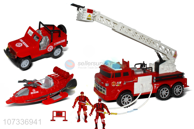 Best Price Fire Boat Inertia Ladder Fire Truck Fire Tools Accessories Set Toy