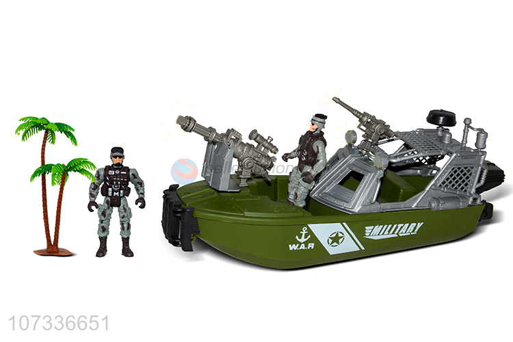 High Quality Plastic Assault Boat Military Toy Set