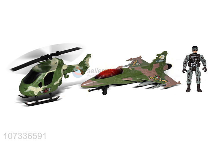 Hot Sale Fighter Aircraft Helicopter Fighting Vehicle Military Toy Play Set