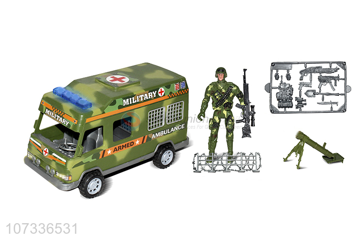 Hot Selling Military Ambulance Military Toy Play Set For Children