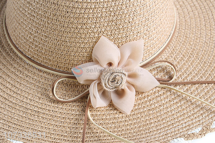 Most Fashion Ladies Summer Straw Sun Hat Wide Brim Straw Hat Beach Hat