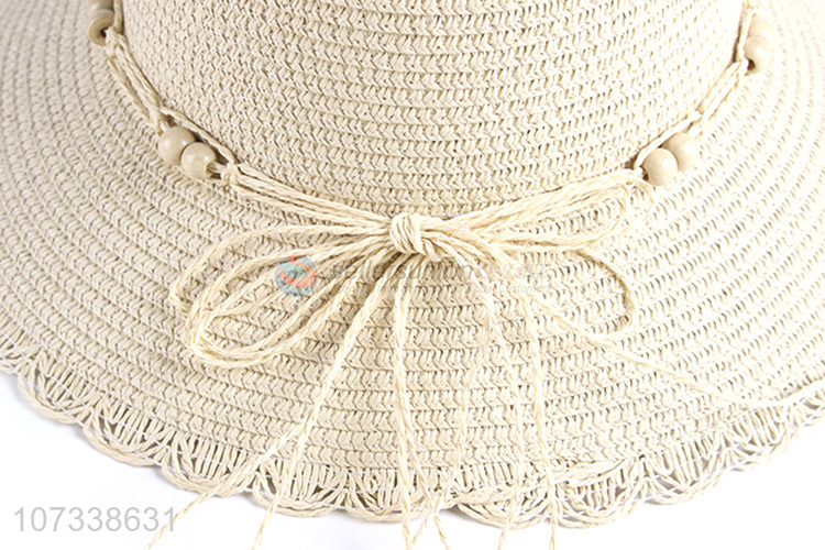Cheap Price Womens Summer Straw Hat Bow Decoration Sun Beach Hat